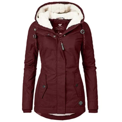 Mona™ | Elegant Lang Slim Fit Parka Damer Vinterjakke
