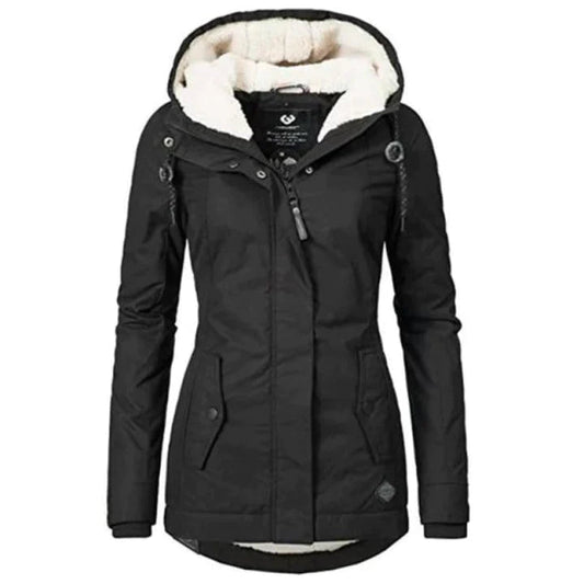 Mona™ | Elegant Lang Slim Fit Parka Damer Vinterjakke