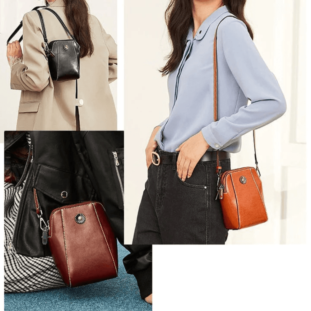 Eloria | Kompakt Crossbodytaske Med Blomsterdetalje