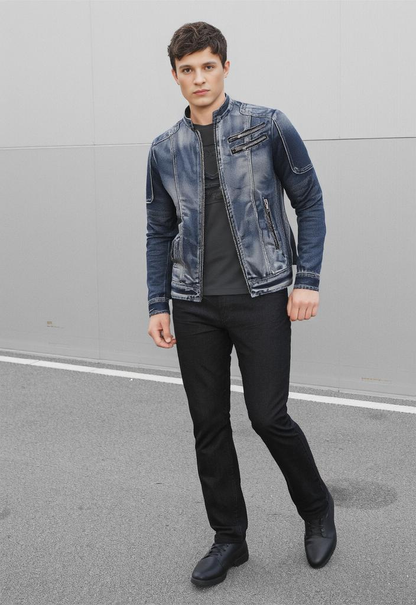 Axel™ | Mænd Retro Denimjakke med Tidløs Stil og Holdbare Materialer