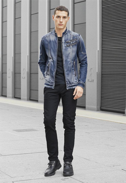 Axel™ | Mænd Retro Denimjakke med Tidløs Stil og Holdbare Materialer