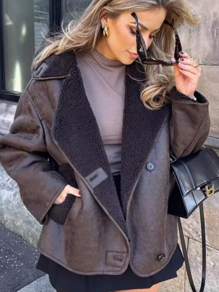 Solayne | Shearling Aviator Jakke