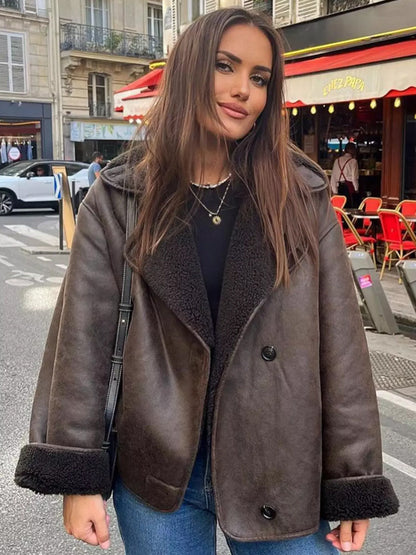 Solayne | Shearling Aviator Jakke
