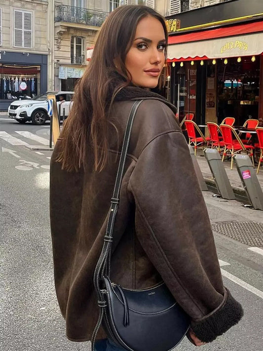 Solayne | Shearling Aviator Jakke