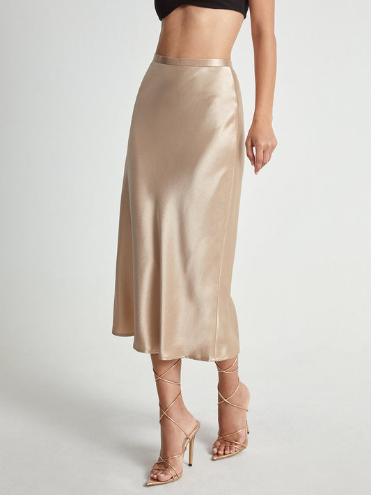 Elira | Satin Midi Nederdel Damer