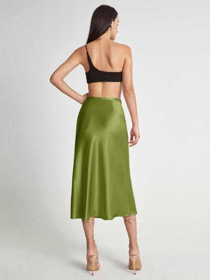 Elira | Satin Midi Nederdel Damer