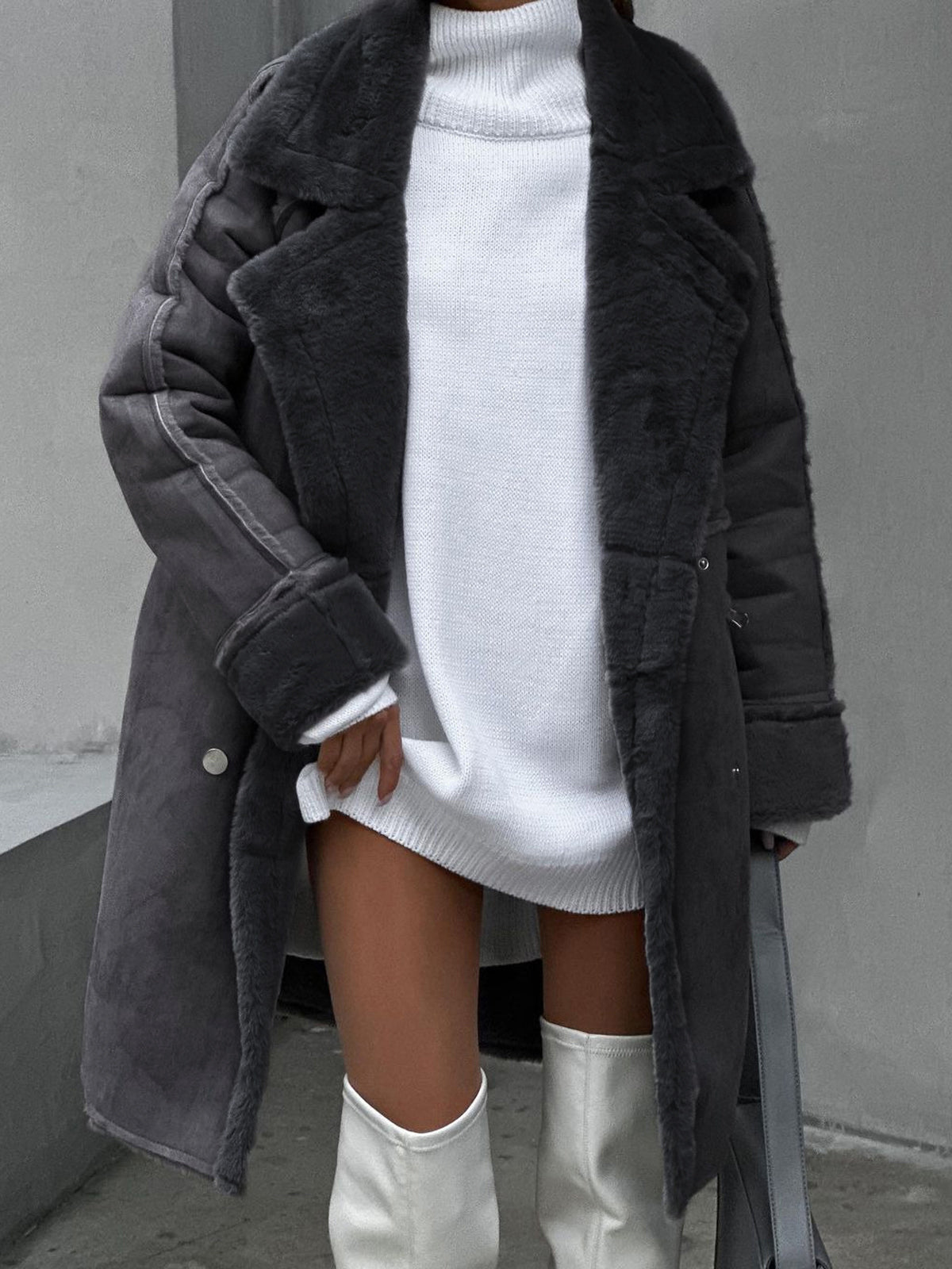 Valentia | Lang Shearling Frakke Oversized