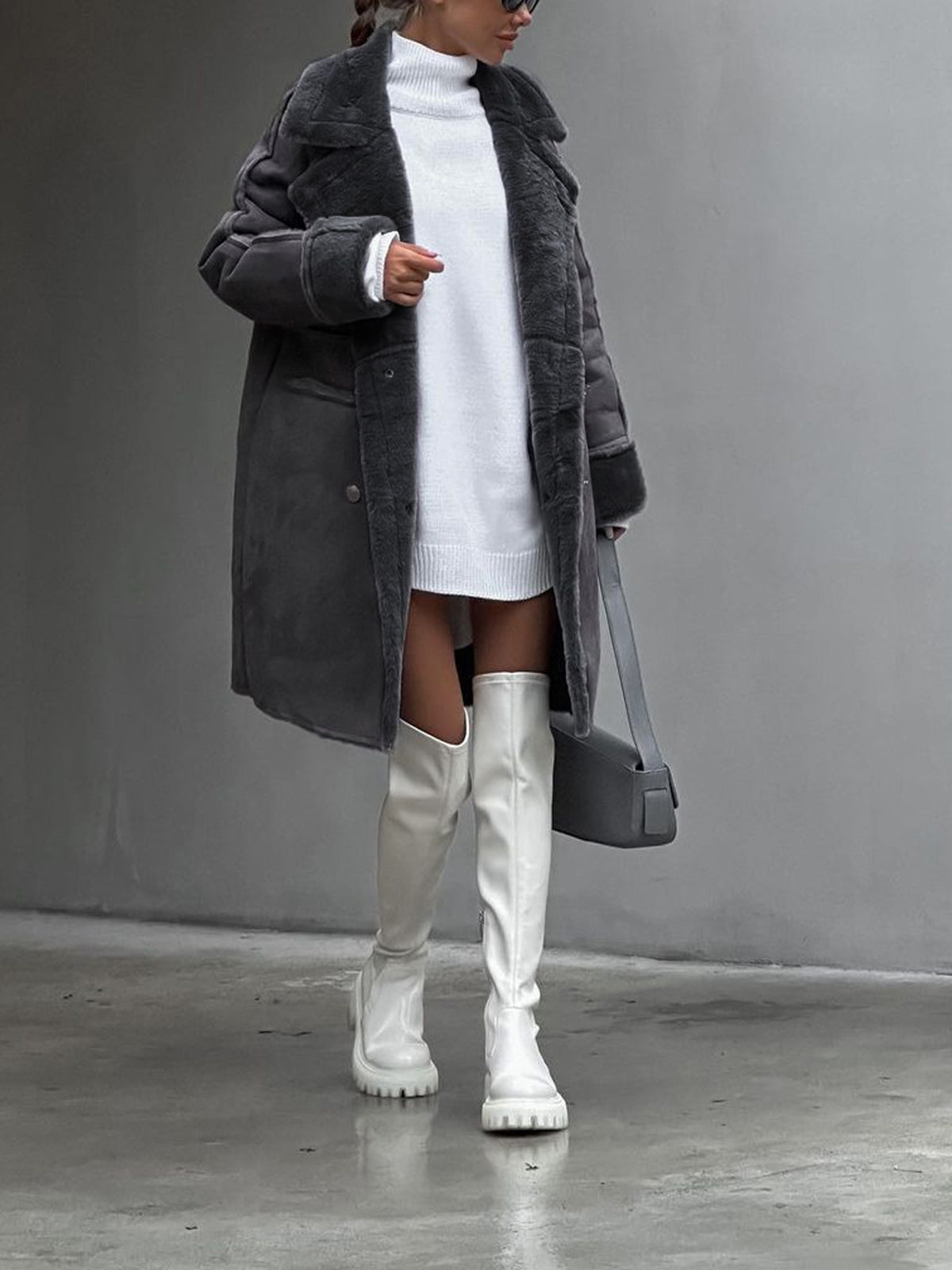 Valentia | Lang Shearling Frakke Oversized