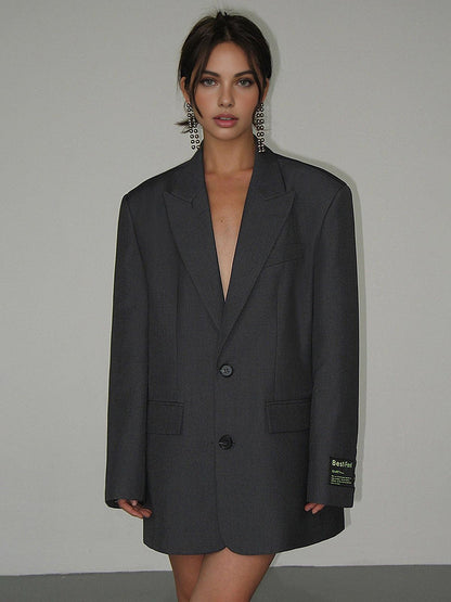 Marisse | Mørkegrå Oversized Blazer
