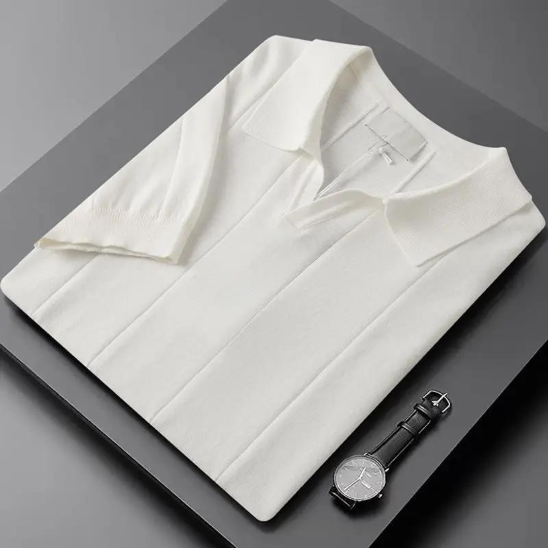 Silvéran | Strikket Poloshirt Herre