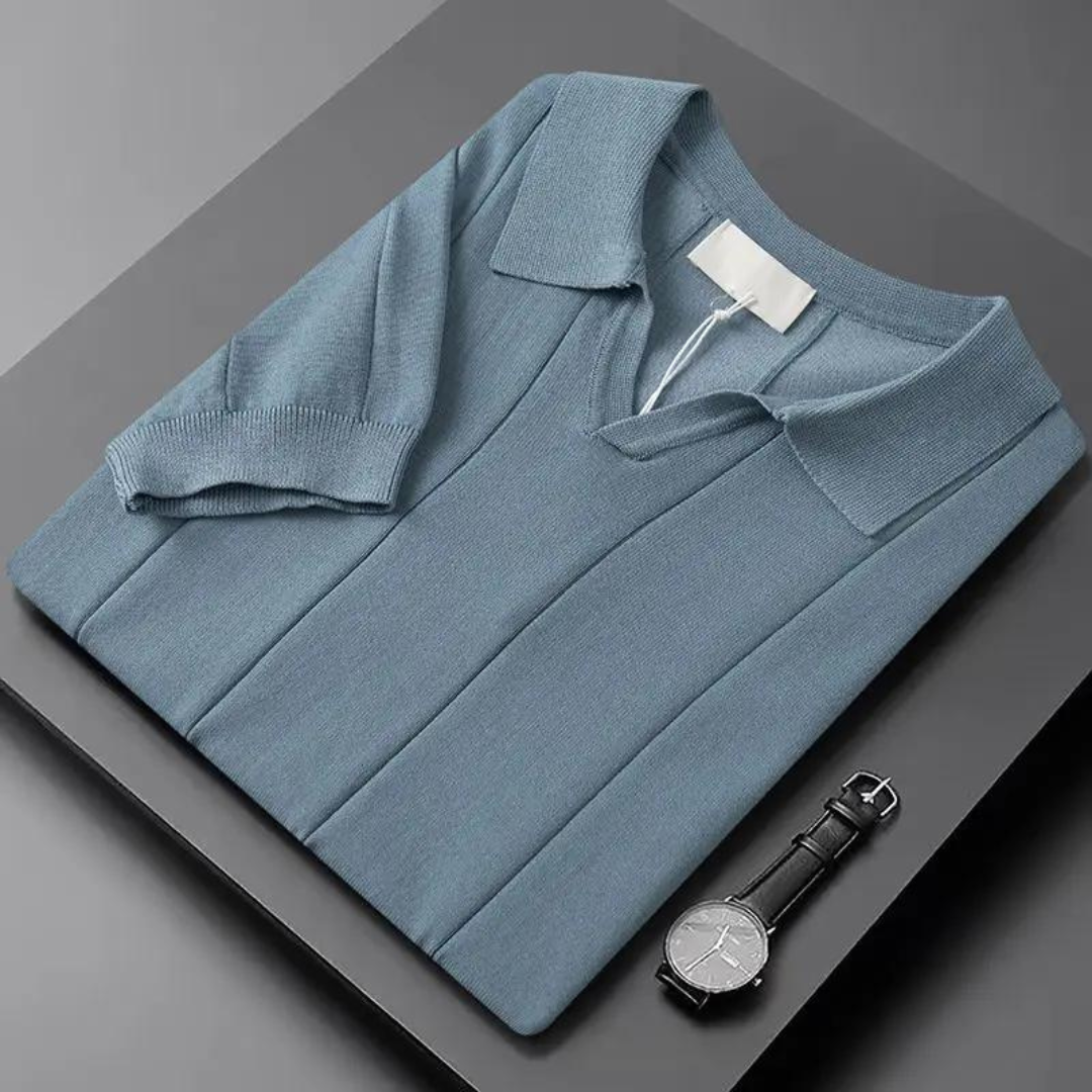 Silvéran | Strikket Poloshirt Herre
