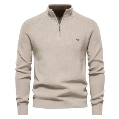 Dante | Herrepullover Med Halv Lynlås & Ståkrave