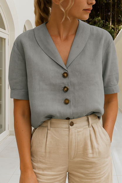 Mireille | V-Hals Sommerbluse Damer
