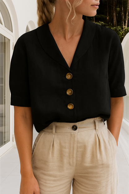 Mireille | V-Hals Sommerbluse Damer
