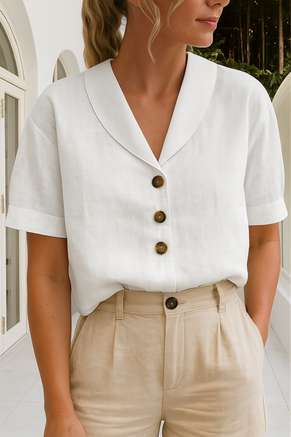 Mireille | V-Hals Sommerbluse Damer