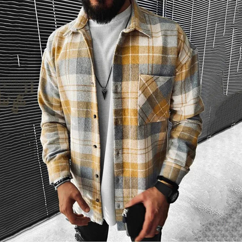 Brayden | Ternet Flannel Overshirt Herre Med Brystlomme