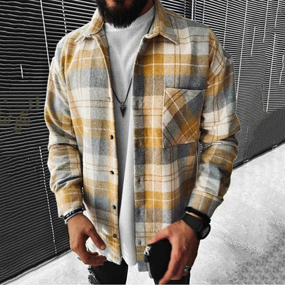 Brayden | Ternet Flannel Overshirt Herre Med Brystlomme