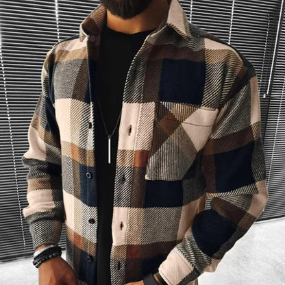 Brayden | Ternet Flannel Overshirt Herre Med Brystlomme