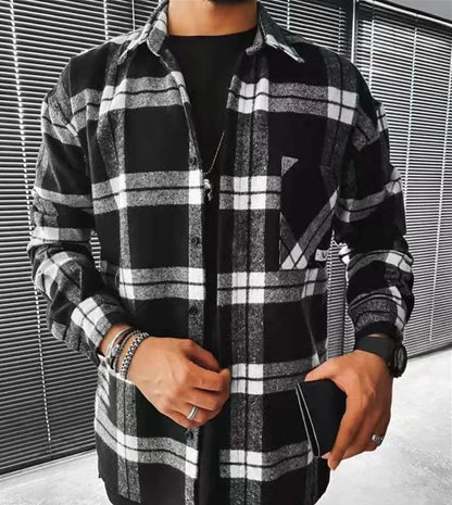 Brayden | Ternet Flannel Overshirt Herre Med Brystlomme