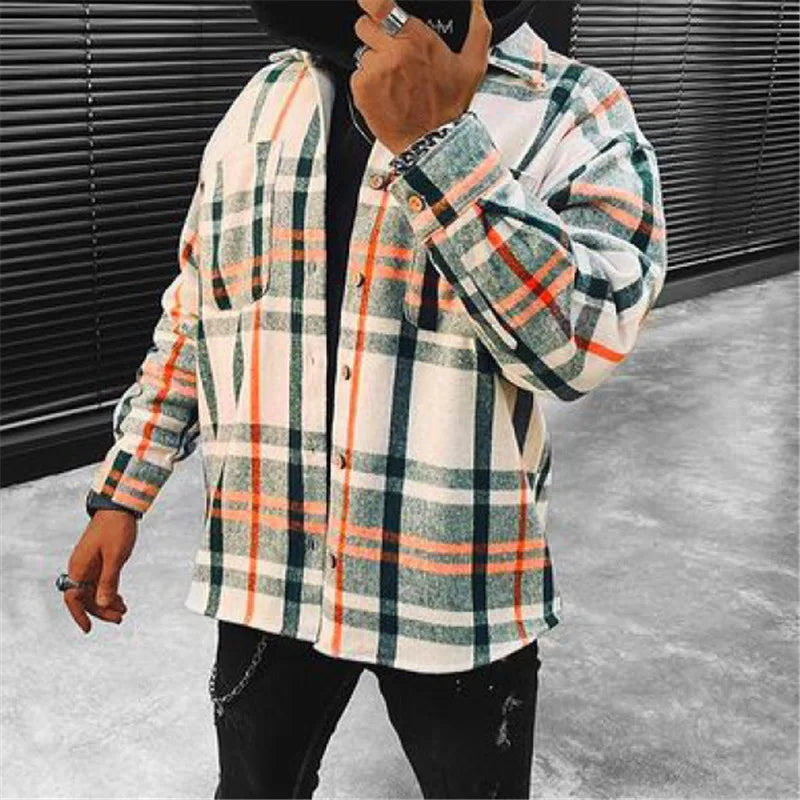 Brayden | Ternet Flannel Overshirt Herre Med Brystlomme