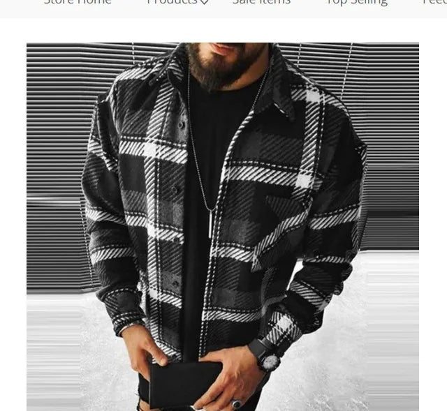 Brayden | Ternet Flannel Overshirt Herre Med Brystlomme