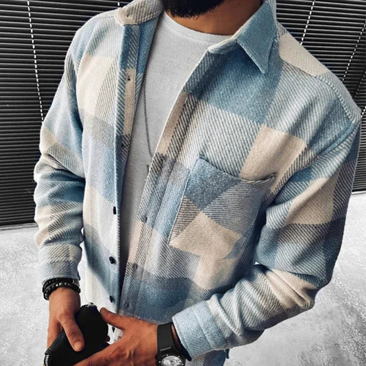 Brayden | Ternet Flannel Overshirt Herre Med Brystlomme