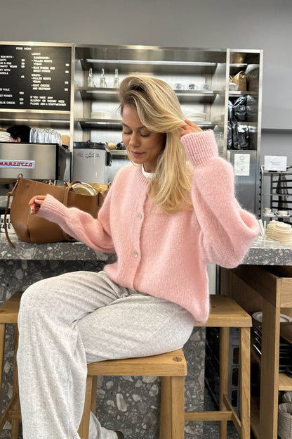 Noémie | Fluffy Cardigan Damer Med Knapper