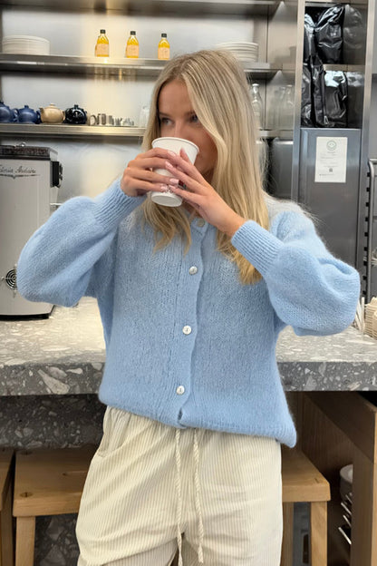 Noémie | Fluffy Cardigan Damer Med Knapper