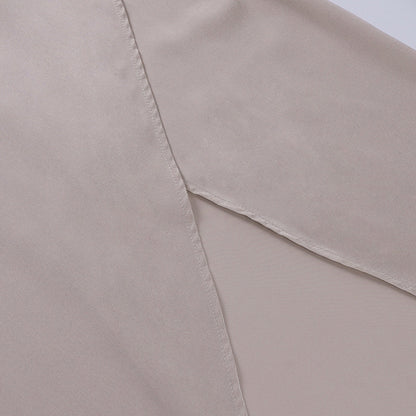 Adriana™ | Damer Satin Maxi-Kjole | Forførende med Dyb V-Hals, Spaghettistropper & Høj Slids