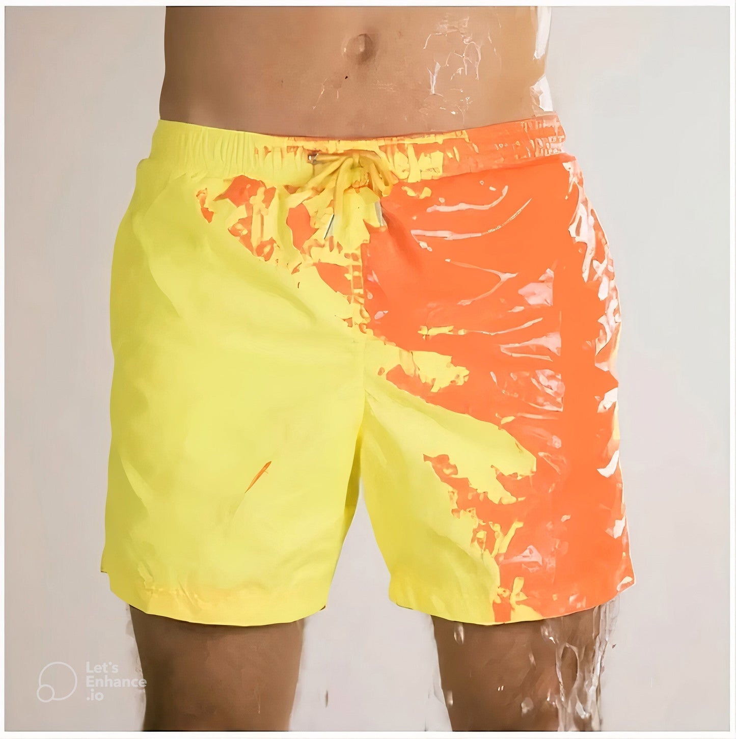 Raúl™ | Herrer Badebukser med Tie-Dye Print | Farverig Hurtigttørrende Badeshorts over Knæet