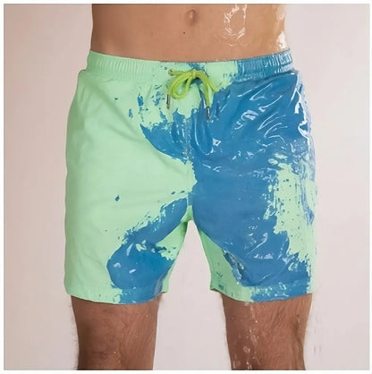 Raúl™ | Herrer Badebukser med Tie-Dye Print | Farverig Hurtigttørrende Badeshorts over Knæet