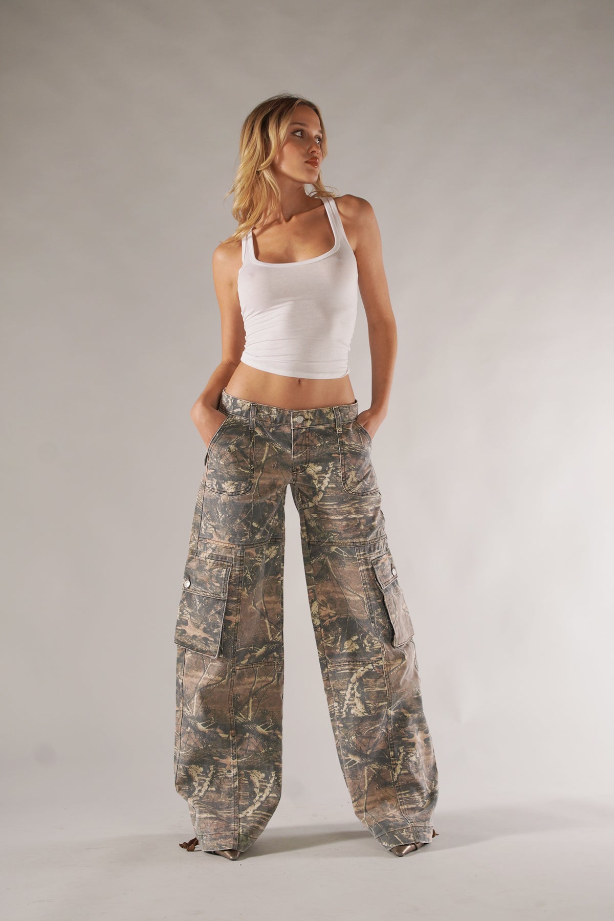 Kaia | Camouflage Cargo Bukser