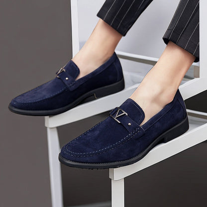 Antonio™ | Herrer Håndlavede Loafers i Ruskind med Gunmetal Spænder