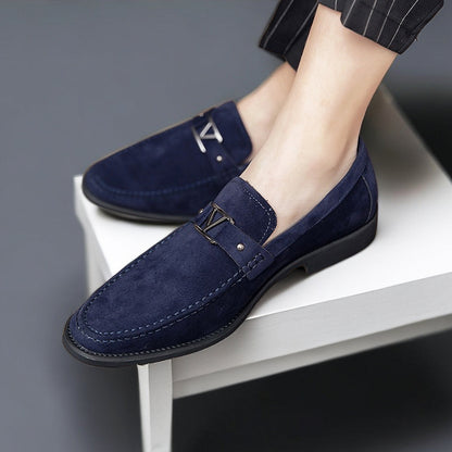 Antonio™ | Herrer Håndlavede Loafers i Ruskind med Gunmetal Spænder