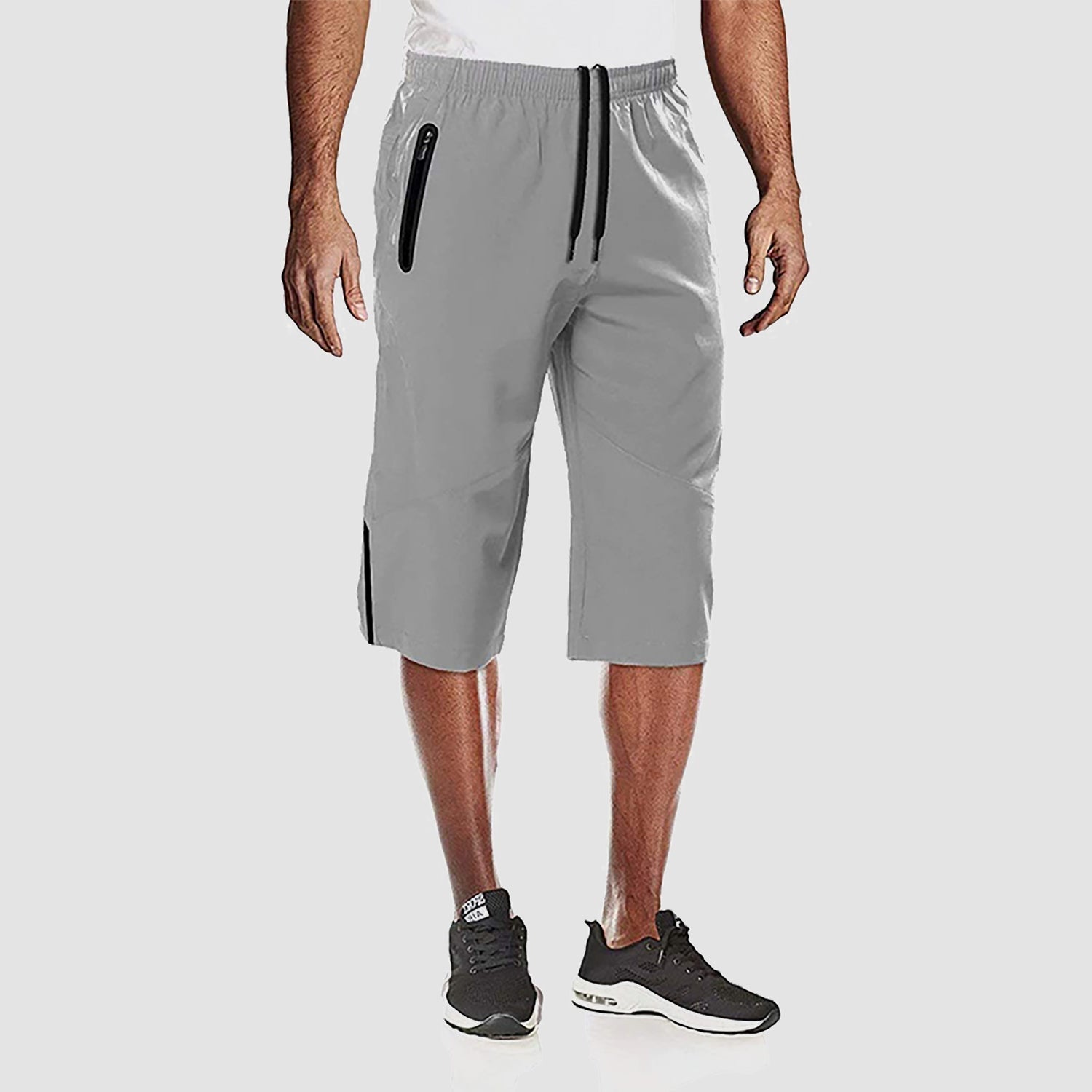 Derek driekwart broek grijs