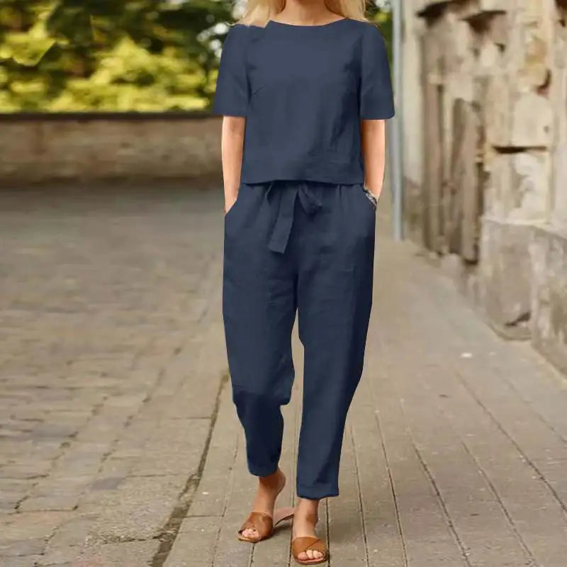 Diana™ | Kvinders Linned To-delt Sæt | Let & Minimalistisk Design