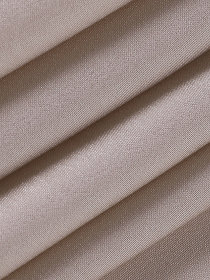 Isadora™ | Damer Satin Aftenkjole med Slids | Gallakjole med Vandfaldshals og Spaghettistropper i Jadengrøn