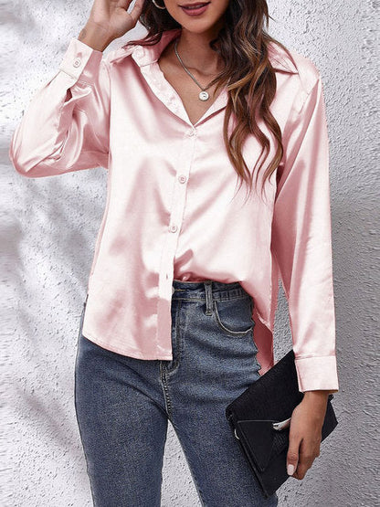 Selene | Satin Bluse