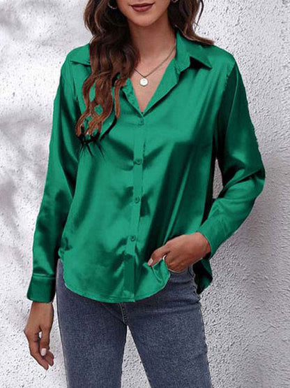 Selene | Satin Bluse