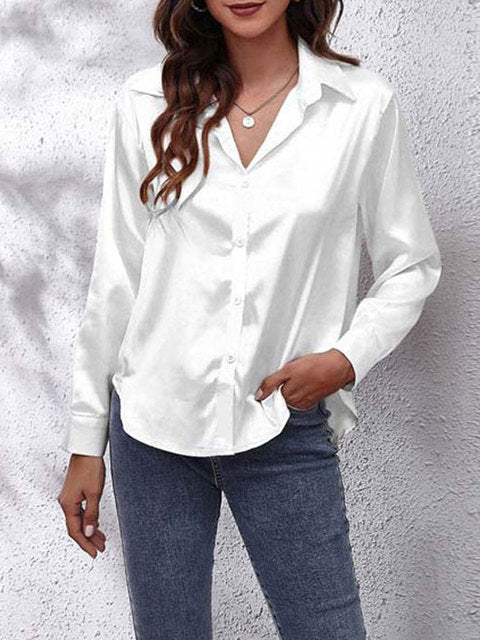 Selene | Satin Bluse