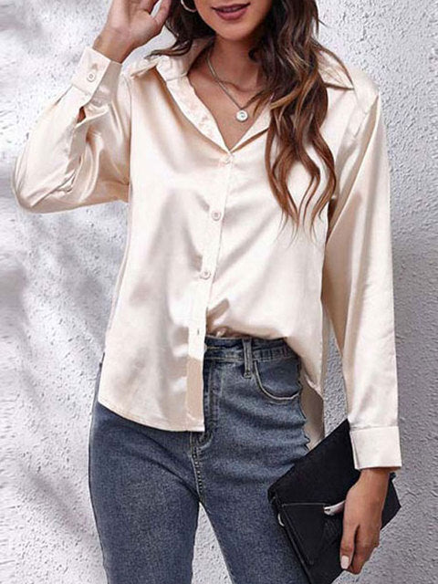 Selene | Satin Bluse