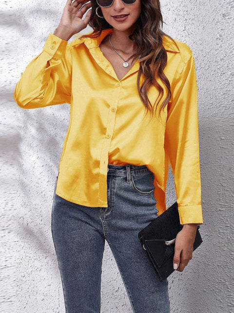 Selene | Satin Bluse