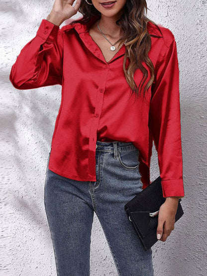 Selene | Satin Bluse