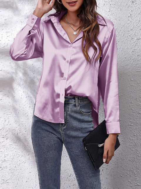 Selene | Satin Bluse