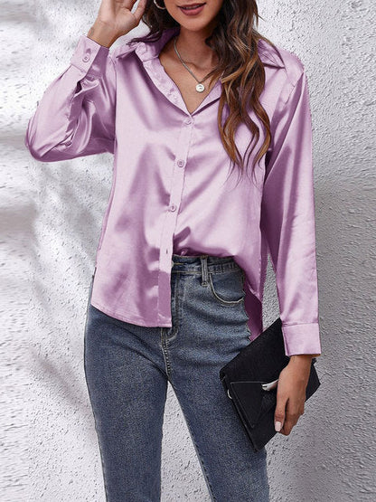 Selene | Satin Bluse