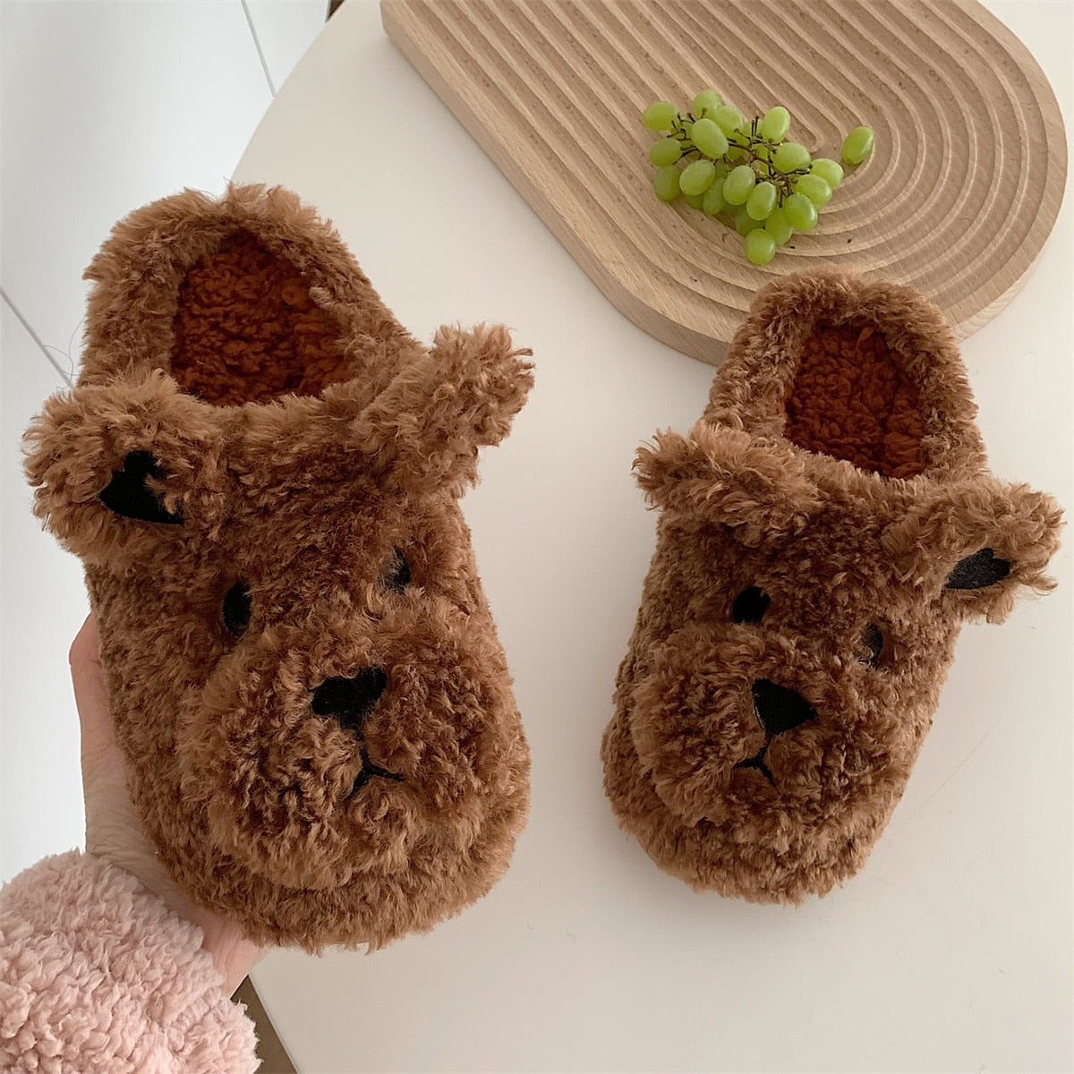 Teddina | Plysbamse Tøfler