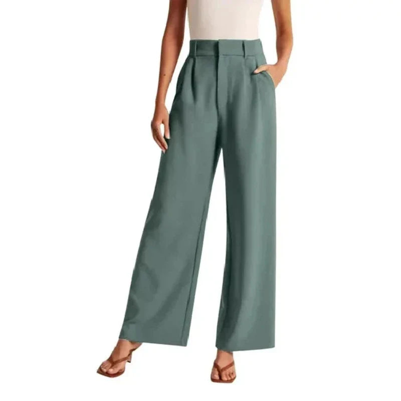 Valentina | Beige Wide-Leg Bukser Damer