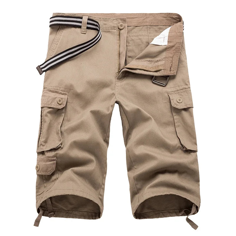 Finn | Cargo Bermuda Herre | Bomuldsblanding | Shorts med Lommer | Justerbare Snore | Outdoor Sommerversion