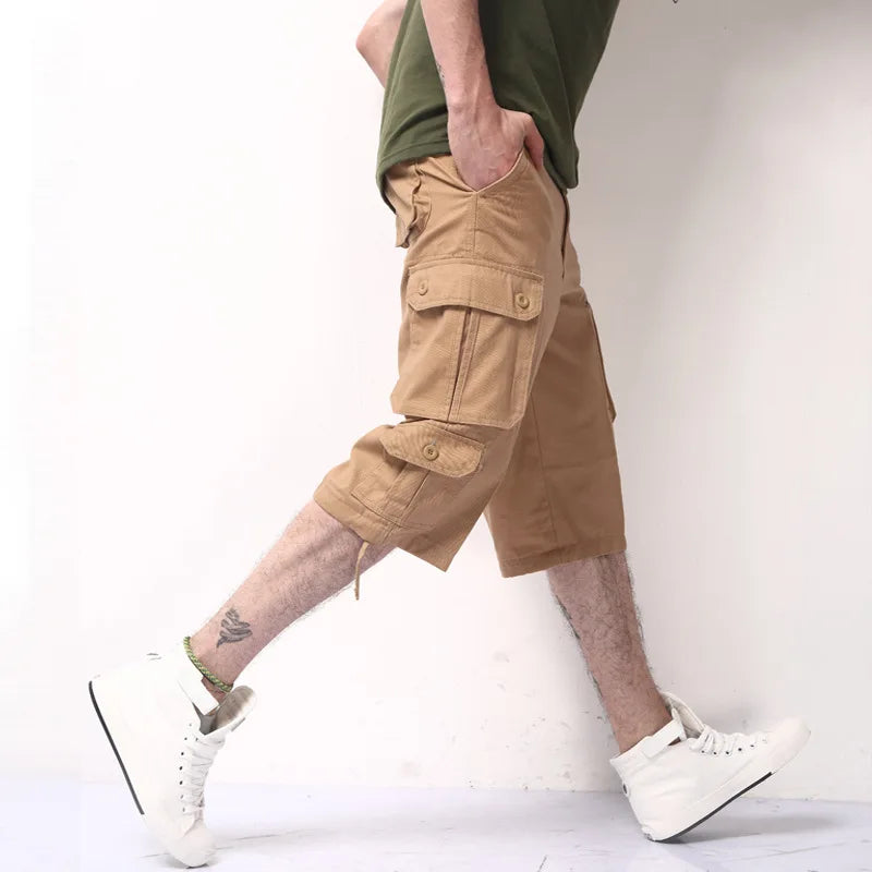 Finn | Cargo Bermuda Herre | Bomuldsblanding | Shorts med Lommer | Justerbare Snore | Outdoor Sommerversion
