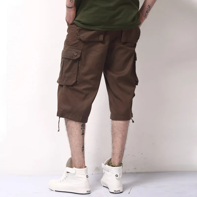 Finn | Cargo Bermuda Herre | Bomuldsblanding | Shorts med Lommer | Justerbare Snore | Outdoor Sommerversion